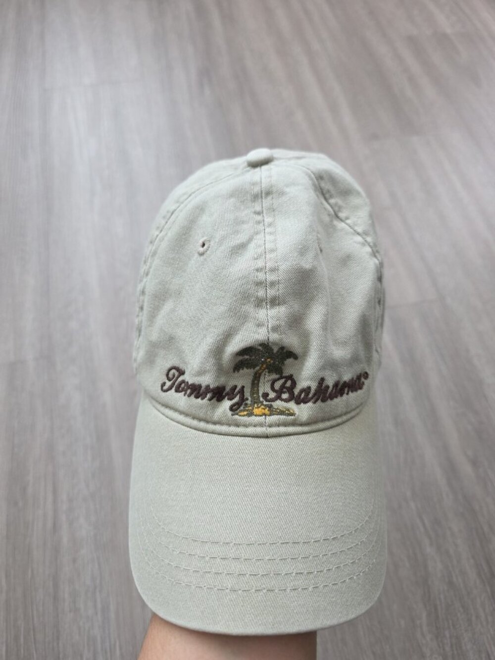 Tommy Bahama‎ Relax Hat Beige Palm Tree Embroidered Strapback Cap